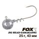 Lead Jig Head FOX corkscrew hook Gamakatsu #4/0 25g (1pc) 8537 фото 1