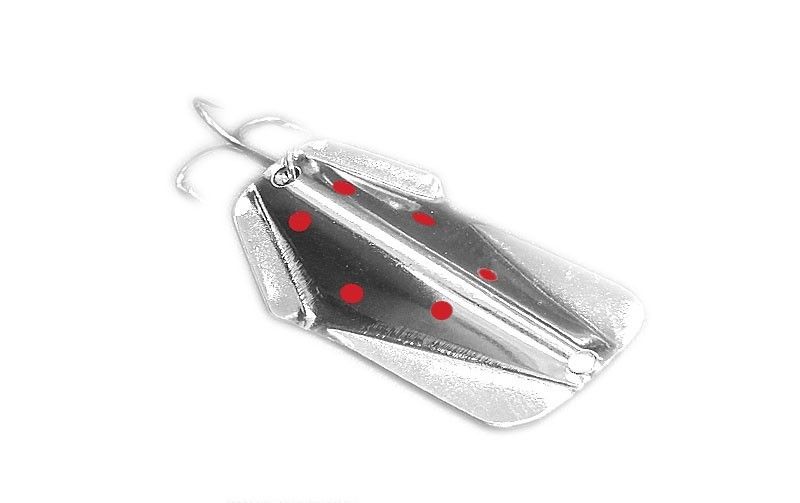 Oscillating spoon Jake's Lures Wobbler Silver/Red Dots 7604 фото