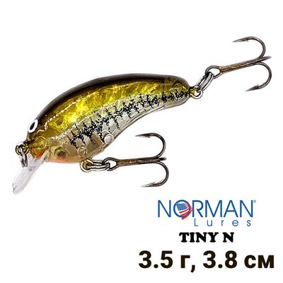 Воблер Norman Lures Tiny N 38мм 3,5гр RTN4-GRF Prism Bass 9419 фото