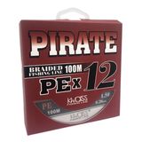 Шнур Pirate PEx12 100м #1.5 0.20мм 18.6кг сірий 7869 фото