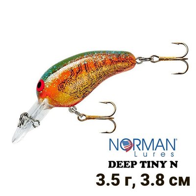 Wobbler Norman Lures Deep Tiny N 38mm 3.5g DTN-54 Spring Craw 9413 фото