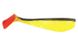 Silicone vibrating tail FOX 12cm Gloom #072 (black yellow) (1 piece) 9838 фото 2