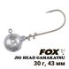 Lead Jig Head FOX corkscrew hook Gamakatsu #4/0 30g (1ud) 8545 фото 1