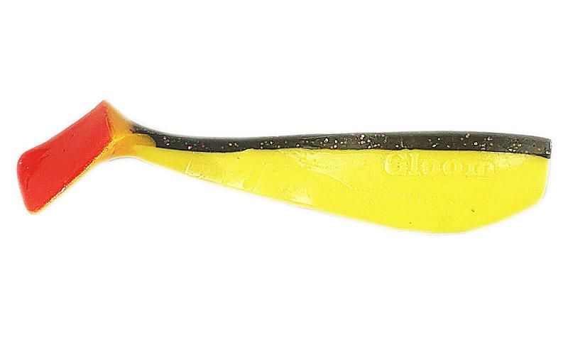 Silicone vibrating tail FOX 12cm Gloom #072 (black yellow) (1 piece) 9838 фото