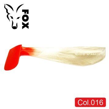 Силіконовий віброхвіст FOX 12см Gloom #016 (white red perlamutr) (1шт) 9840 фото