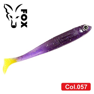Силиконовый виброхвост FOX 10см Reaper #057 (purple yellow) (1шт) 7457 фото