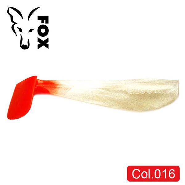 Silicone vibrating tail FOX 12cm Gloom #016 (white red perlamutr) (1 piece) 9840 фото