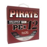 Шнур Pirate PEx12 100м #3.0 0.28мм 23.9кг сірий 7864 фото