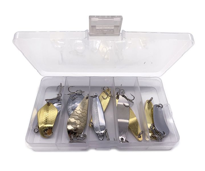 Set of oscillating spinners FOX Spoon Kit (10 pieces of bait + box) 9373 фото
