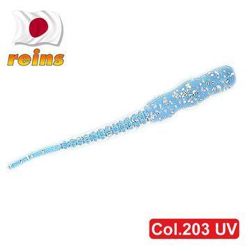 Silicone slug for micro jig Reins Aji Meat 1.8" #203 UV King Silver (edible, 15 pcs) 8829 фото