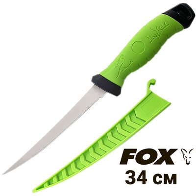 Nóż wędkarski do filetowania FOX PK-1067D z pochwą 7550 фото