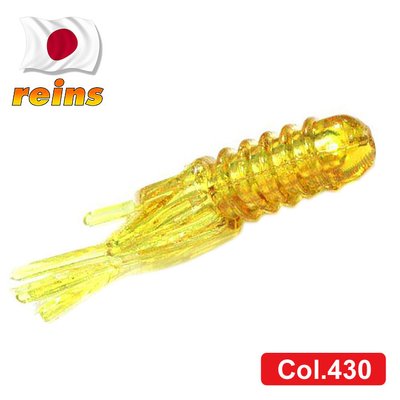 Силіконовий октопус для мікроджигу Reins Ring Tube Micro 1.5" #430 Motor Oil Gold FLK (їстівний, 12шт) 6798 фото