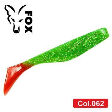 Silicone vibrating tail FOX 9cm Abyss #062 (green red) (1 piece) 260042 фото