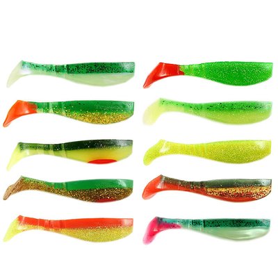 Set of silicone vibrating tails FOX 8cm Trapper Assorti #8 (edible, 10 pcs) 184082 фото