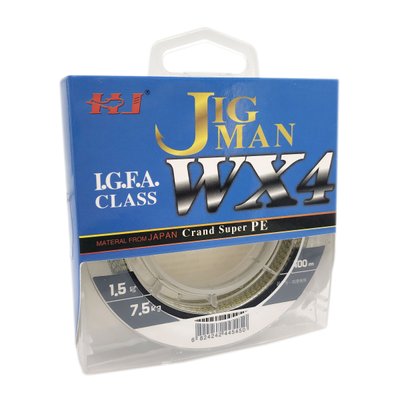 Cord JIG Man Wx4 100m #1.5 7.5kg green 7978 фото