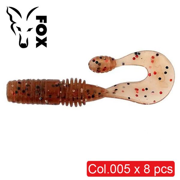 Silicone twister for microjig FOX 5.5cm NEW Grubber #005 (caramel) (edible, ball, 8 pcs) 6630 фото