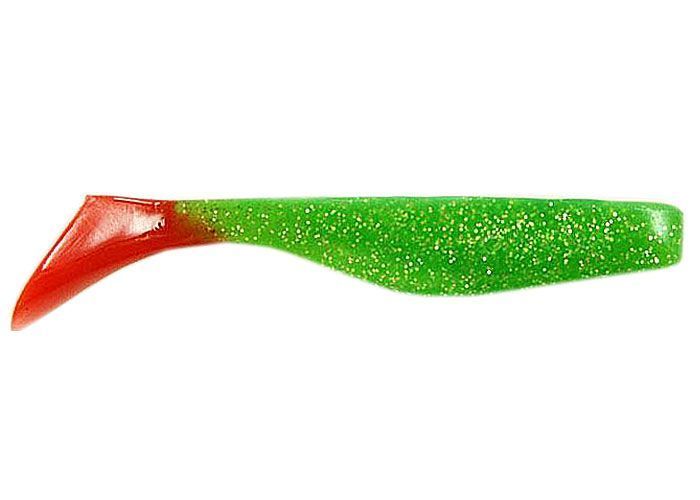 Silicone vibrating tail FOX 9cm Abyss #062 (green red) (1 piece) 260042 фото