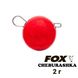 Odważnik ołowiany "Cheburashka" FOX 2g czerwony (1 szt.) 8589 фото 1