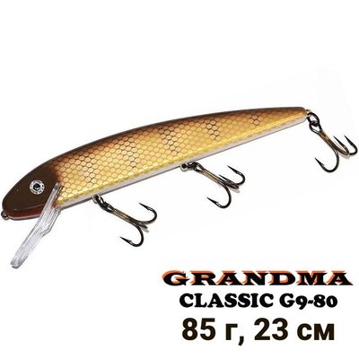 Джерк Grandma Lures Classic G9-80 Brown Perch 269285 фото