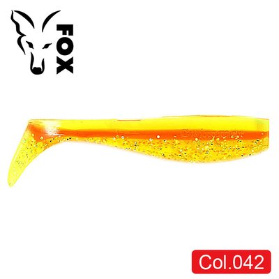 Силіконовий віброхвіст FOX 12см Swimmer #042 (yellow red gold) (1шт) 9865 фото