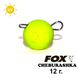 Lead weight "Cheburashka" FOX 12g lemon UV (1 piece) Chebur_Lemon_12UV фото 1
