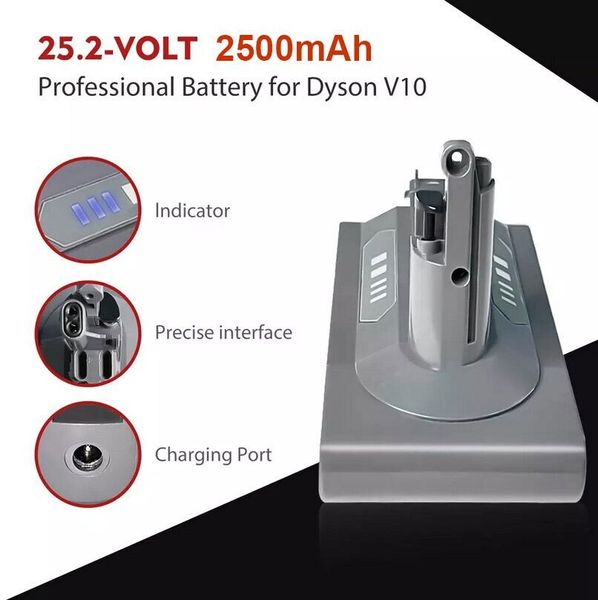 Batería DV1025, 2,5Ah, 25,2V, Li-ion para Dyson V10 DV1025 фото