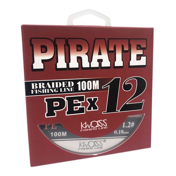 Шнур Pirate PEx12 100м #1.2 0.18мм 16.5кг разноцветный 7891 фото