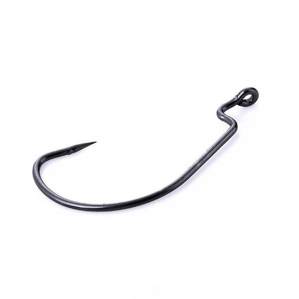 Офсетний гачок FOX Worm Offset Hook OEM #4 чорний (1шт) Offset4OEM фото