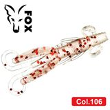 Silicone nymph for microjig FOX 5cm Cricket #106 (clear silver red) (edible, 15 pcs) 5487 фото
