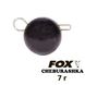Peso de plomo "Cheburashka" FOX 7g negro (1 pieza) 8591 фото 1