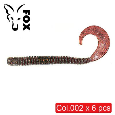 Silicone worm FOX 12cm Crawler #002 (machine oil with glitter) (edible, 6 pcs) 6153 фото
