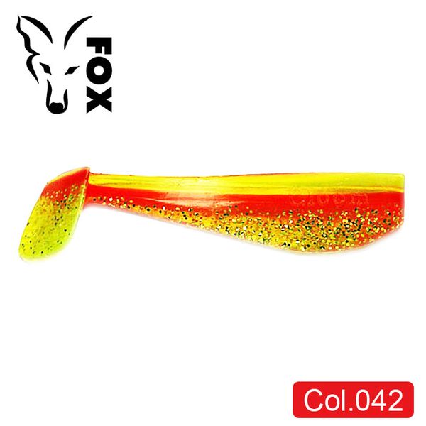 Silicone vibrating tail FOX 12cm Gloom #042 (yellow red gold) (1 piece) 9876 фото