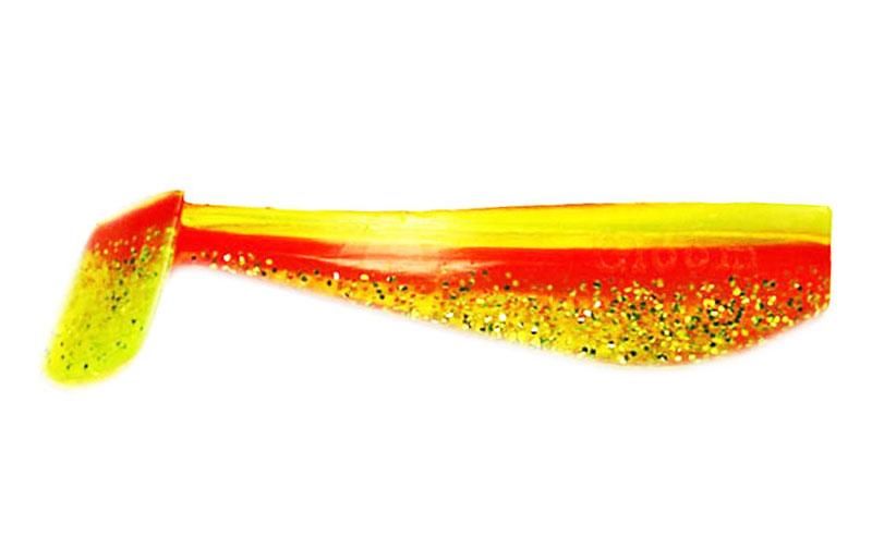 Silicone vibrating tail FOX 12cm Gloom #042 (yellow red gold) (1 piece) 9876 фото