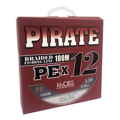 Cord Pirate PEx12 100m #1.5 0.20mm 18.6kg multi-colored 7846 фото