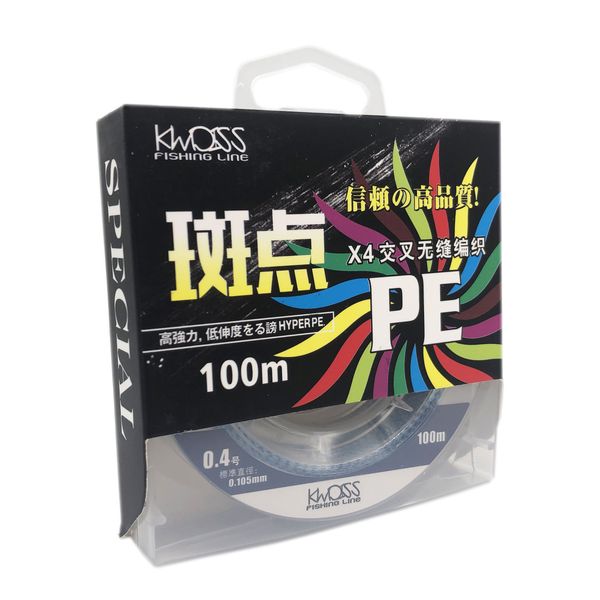 Cord Kwdiss PEx4 100m #0.4 0.105mm 5.2kg blue 7994 фото