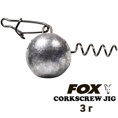Odważnik ołowiany "Corkscrew" FOX 3g (1 szt.) 8637 фото