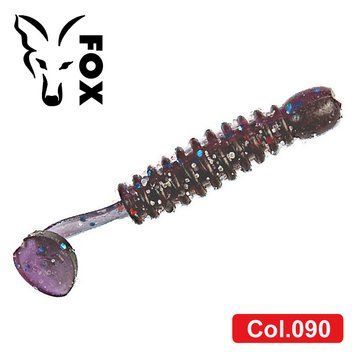 Силіконовий віброхвіст для мікроджигу FOX 4см Maggot #090 (electric june bug) (їстівний, 10шт) 5981 фото