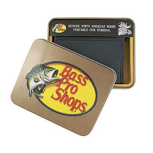 Портмоне Bass Pro Shops Trifold Moose BP26-400C (нат. шкіра, темно-сірий колір) 10586 фото