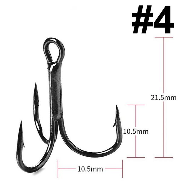 Тройной крючок FOX Treble Hooks OEM #4 черный (1шт) 9997 фото