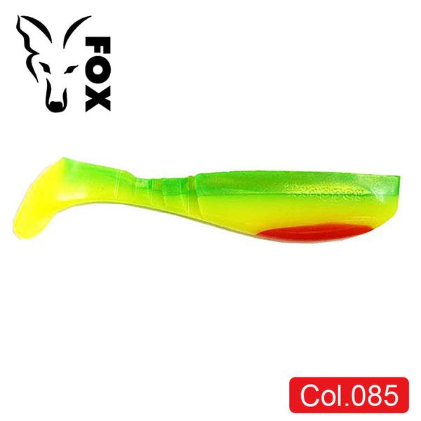 Силіконовий віброхвіст FOX 12см Trapper #085 (chartreuse lime red) (1шт) 9861 фото