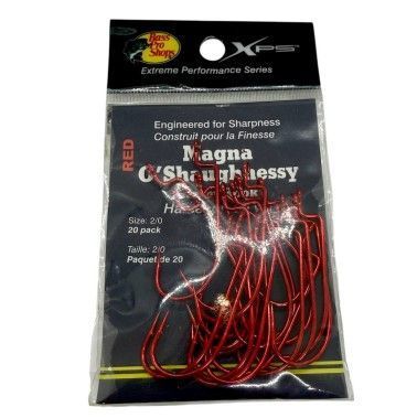 Hak offsetowy Bass Pro Shops XPS Magna O'Shaughnessy #2/0 czerwony (20szt) 7943 фото