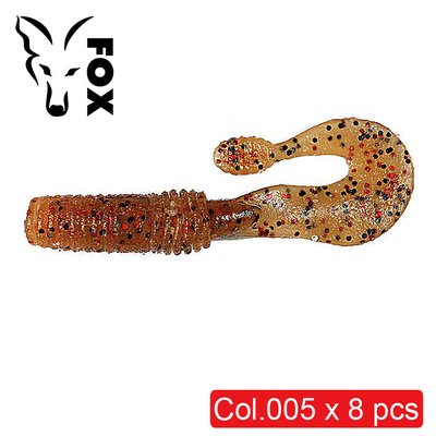 Silicone twister for microjig FOX 5.5cm Grubber #005 (caramel) (edible, 8 pcs) 6493 фото