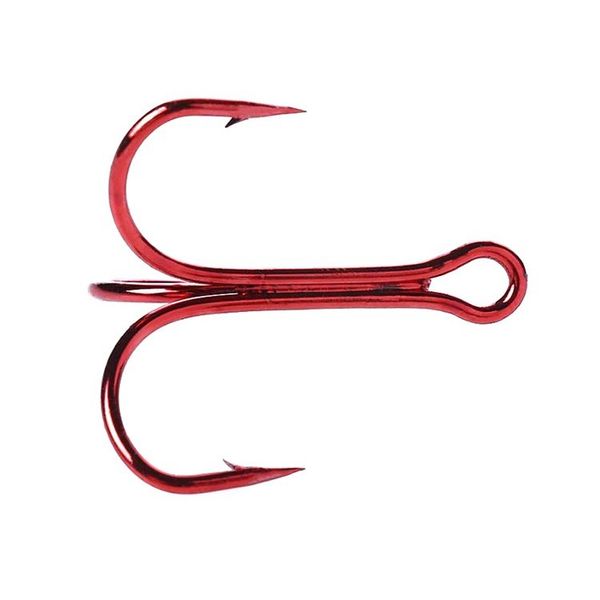 Triple hook FOX Treble Hooks OEM #4 red (1 piece) 10000 фото