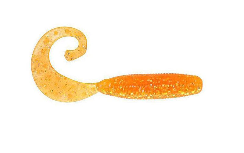 Silicone twister for micro jig Reins Fat G-tail Grub 2" #413 Chika Chika Orange (edible, 20 pcs) 6640 фото