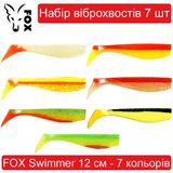 Set of silicone vibrating tails FOX SWIMMER 120 mm - 7 pcs 265164 фото