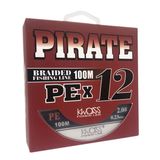 Шнур Pirate PEx12 100м #2.0 0.23мм 20.7кг серый 7887 фото