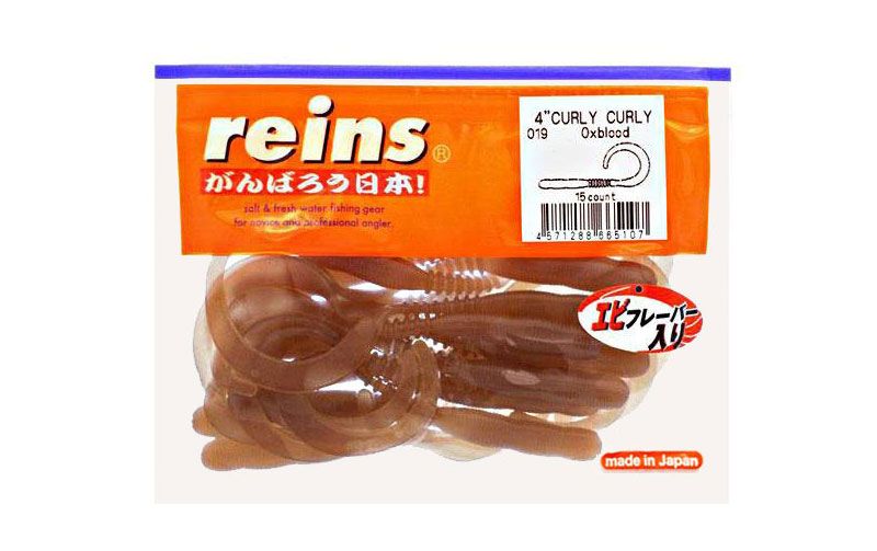 Silicone twister Reins Curly Curly 4" #019 Oxblood (edible, 15 pcs) 6551 фото