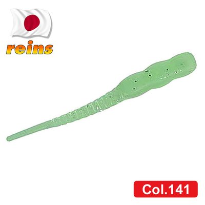 Silicone slug for micro jig Reins Aji Meat 1.8" #141 Glow Melon Soda (edible, 15 pcs) 8810 фото