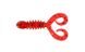 Silicone twister for microjig FOX 4cm Sparus #027B (red bloodworm) (edible, 1 piece) 6040 фото 2