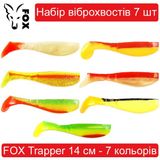 Set of silicone vibrating tails FOX TRAPPER 140 mm - 7 pcs 265167 фото